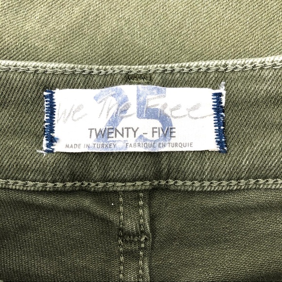 Free People Green High Rise Frayed Hem Jeggings - Picture 5 of 7